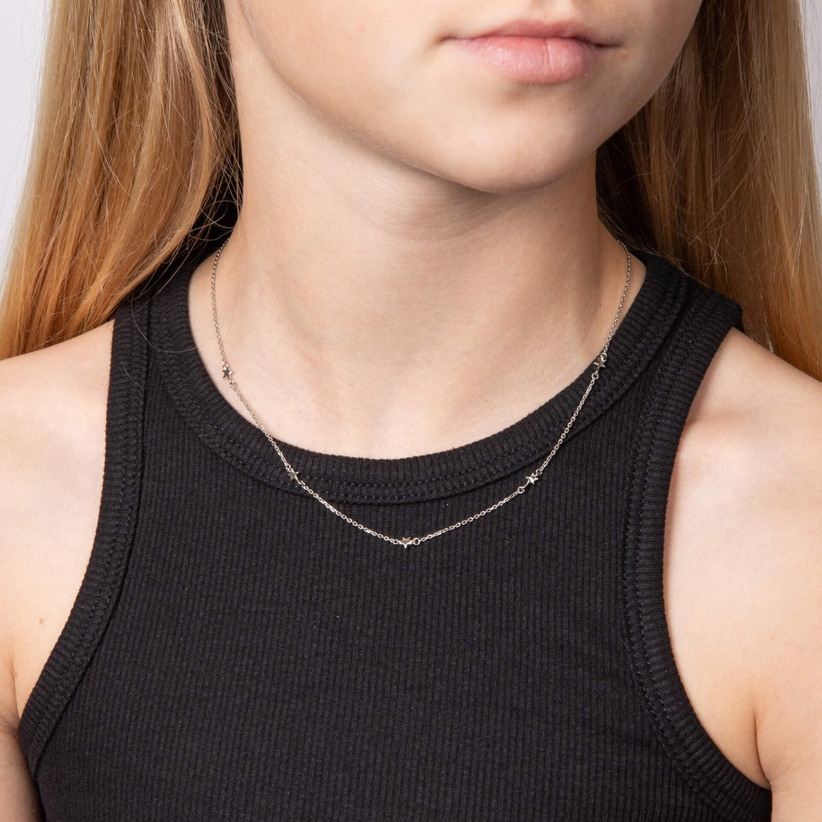 Star Station Necklace with Diamond
