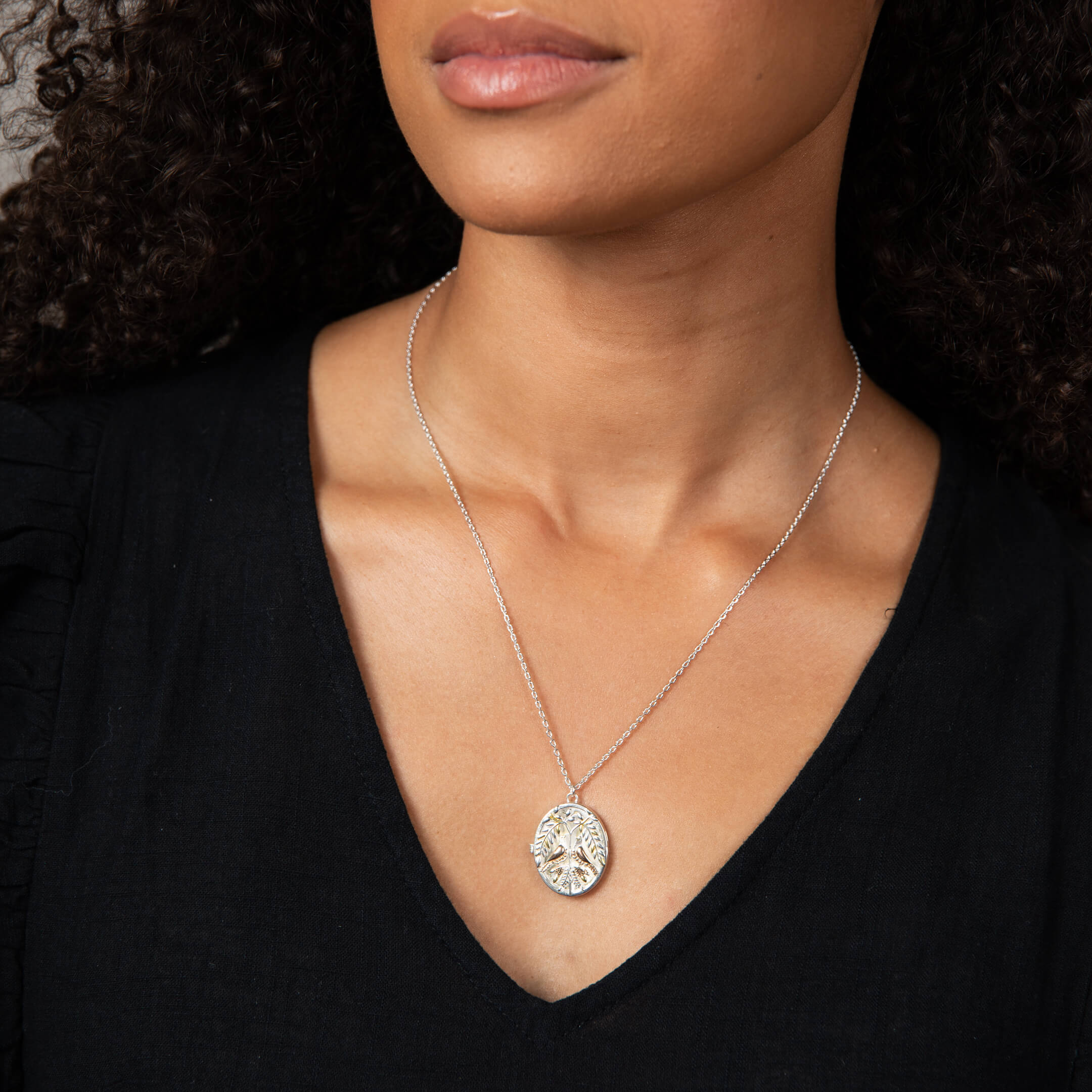 Turtle Dove Locket Necklace