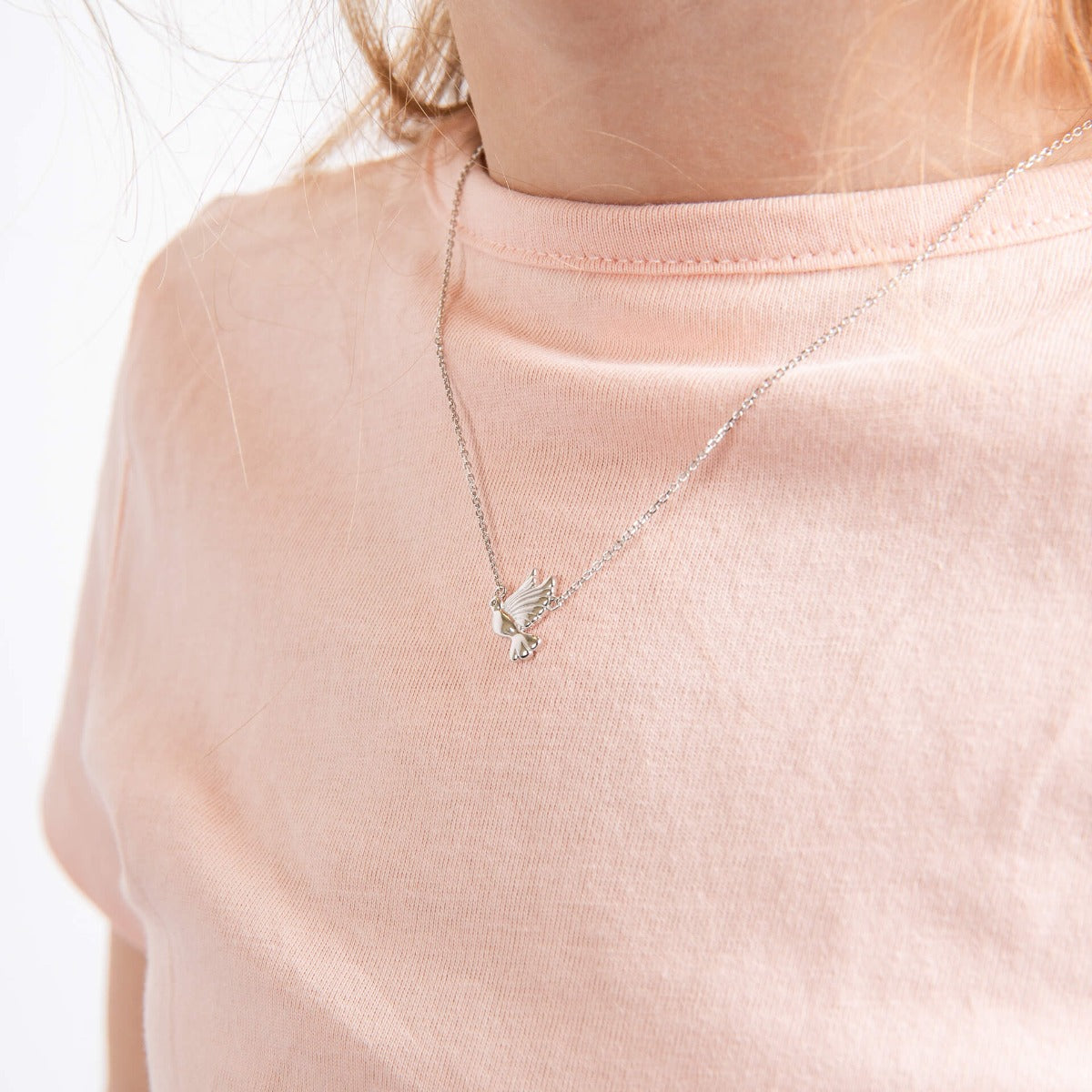 Dove Necklace with Diamond