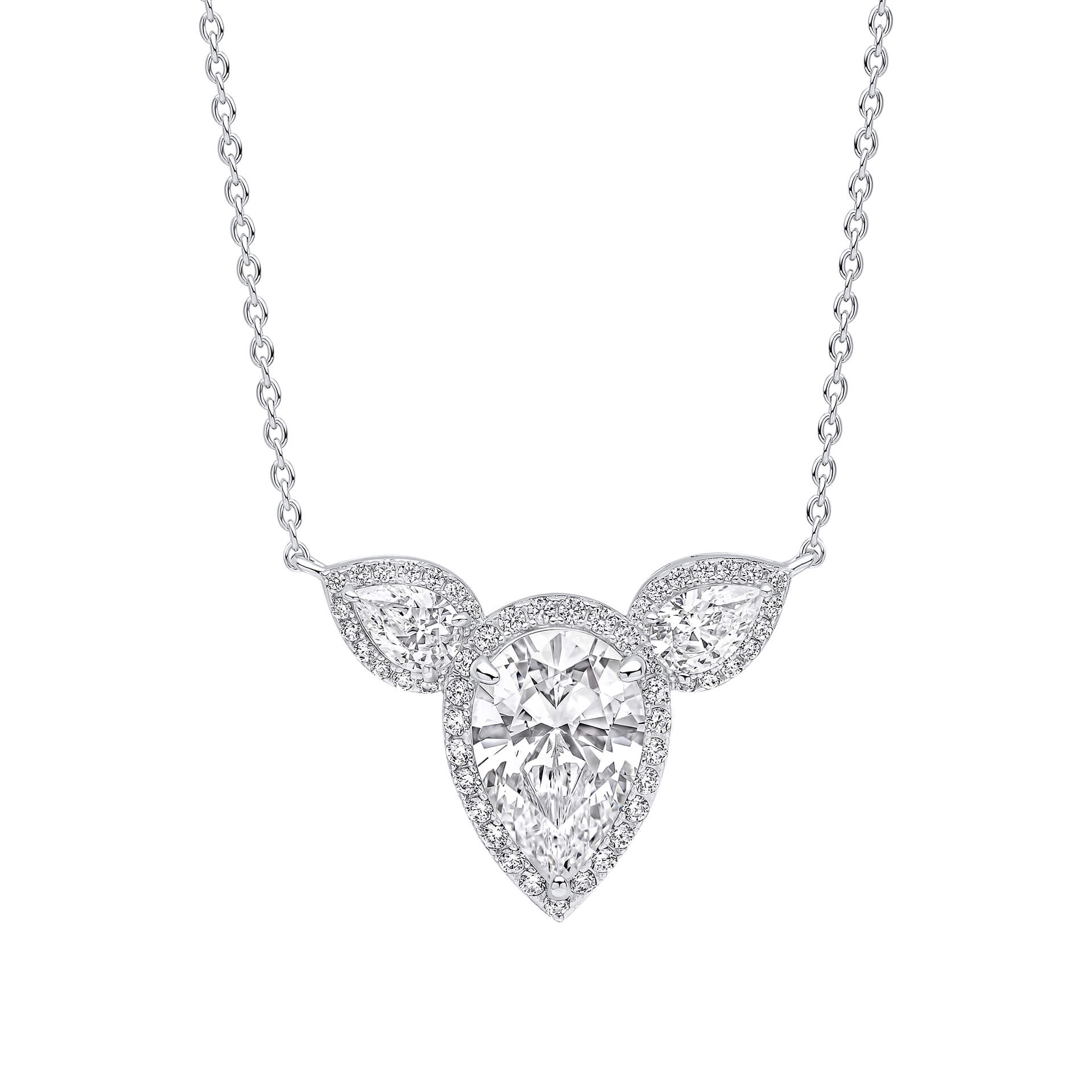 Triple Teardrop Statement Necklace