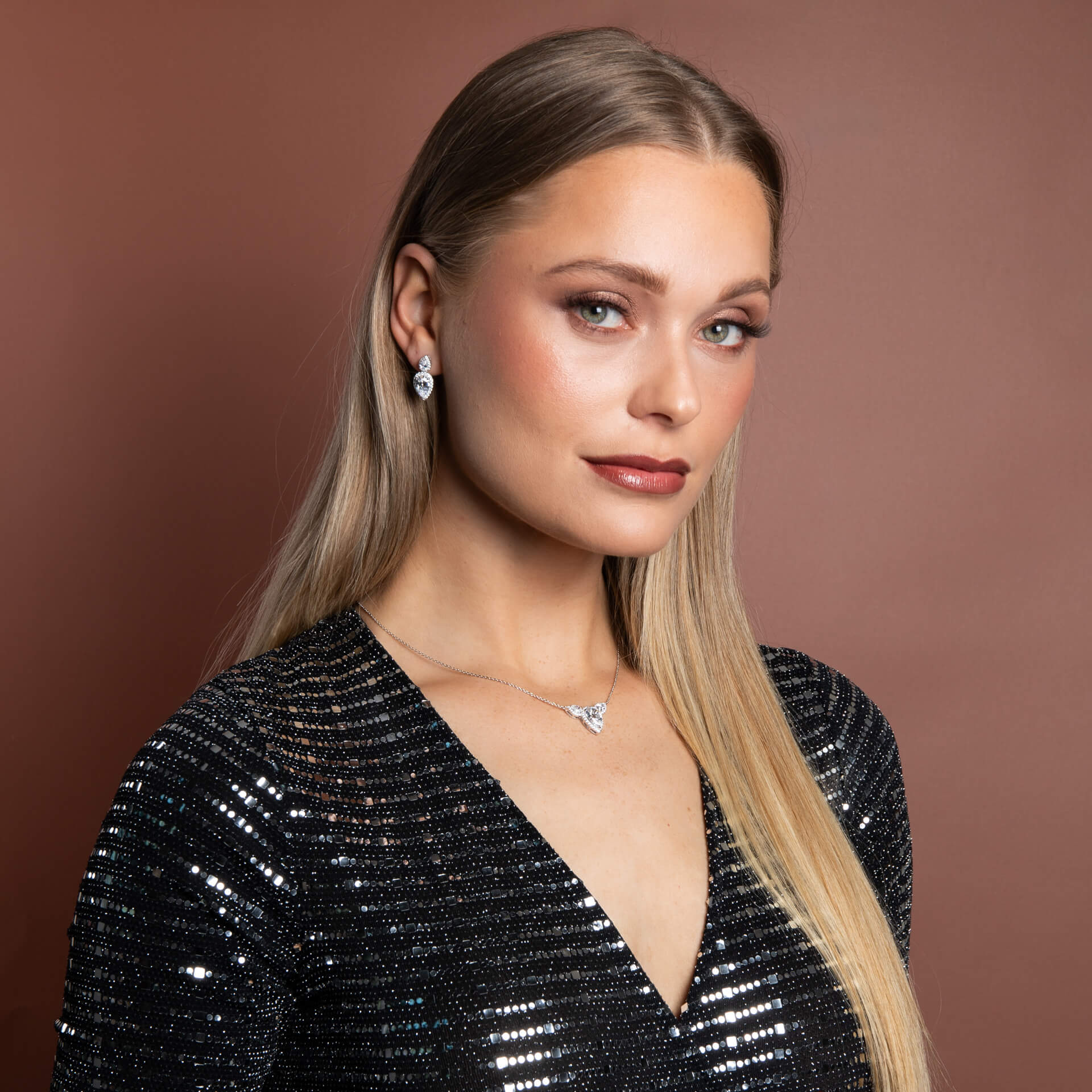 Triple Teardrop Statement Necklace