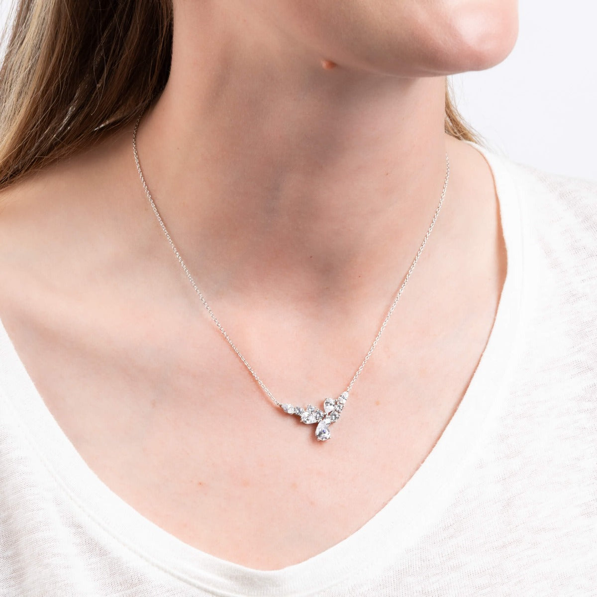 Statement Multi-Cut Zirconia Cluster Necklace