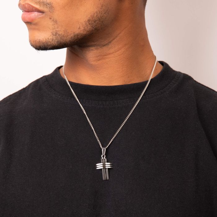 Triple Bar Cross Pendant