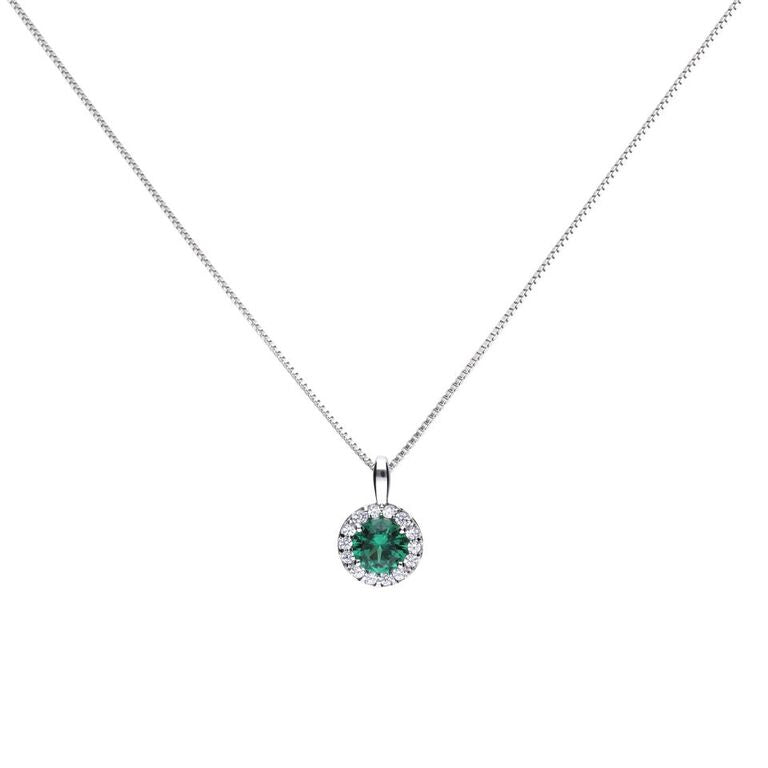 Round Colour Pave Pendant