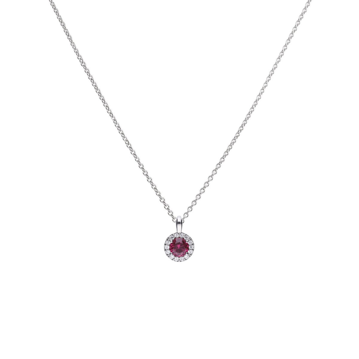 Round Colour Pave Pendant