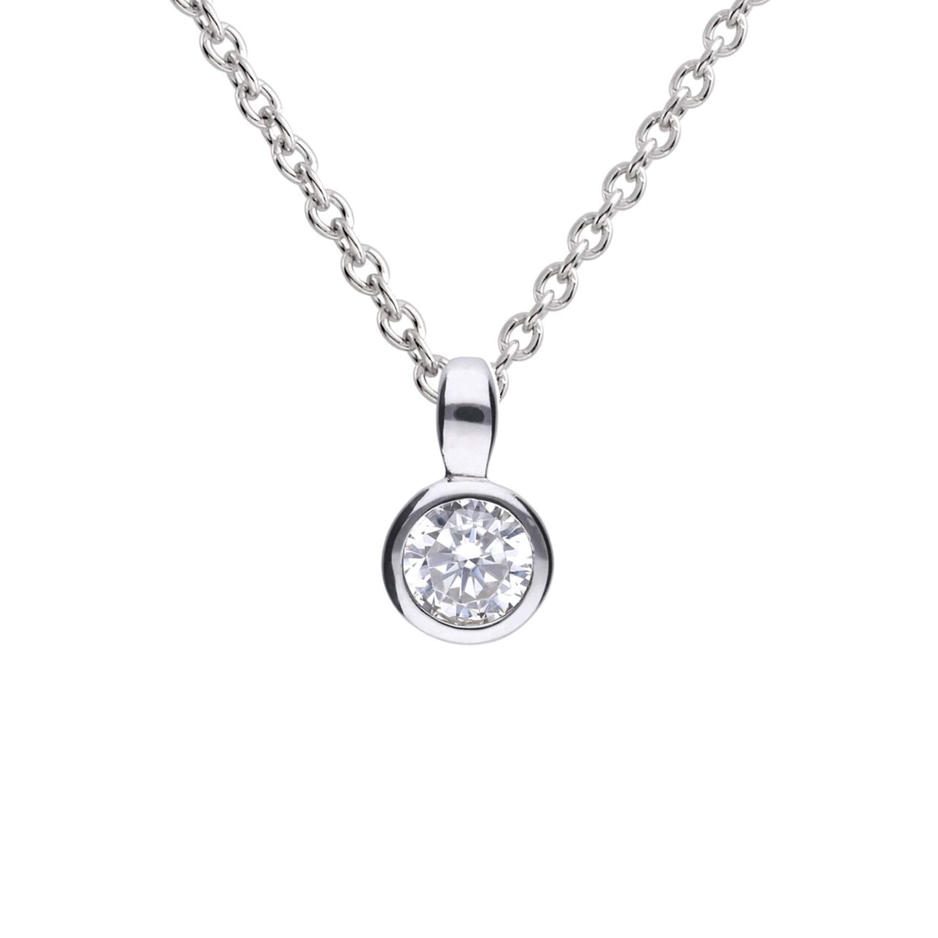 Bezel Set Carat Pendant