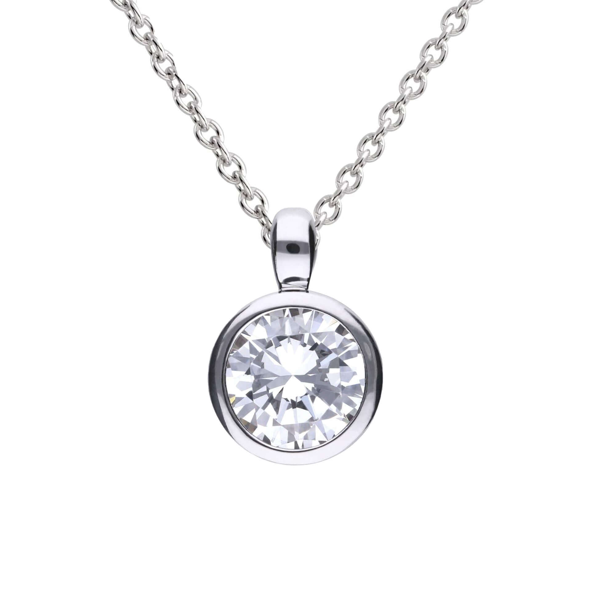 Bezel Set Carat Pendant
