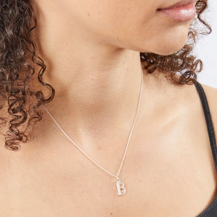 Initial Pendant with CZ