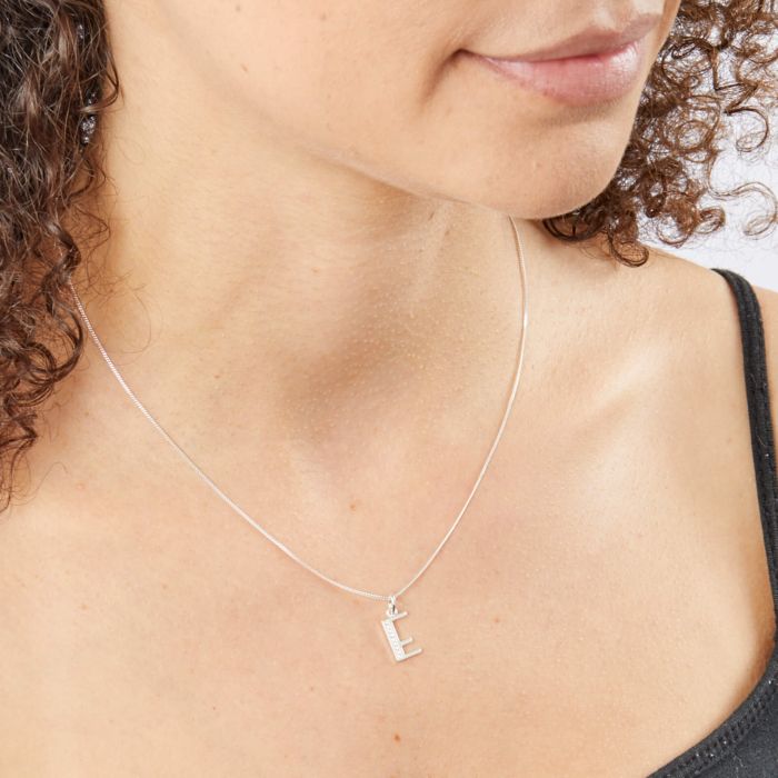 Initial Pendant with CZ