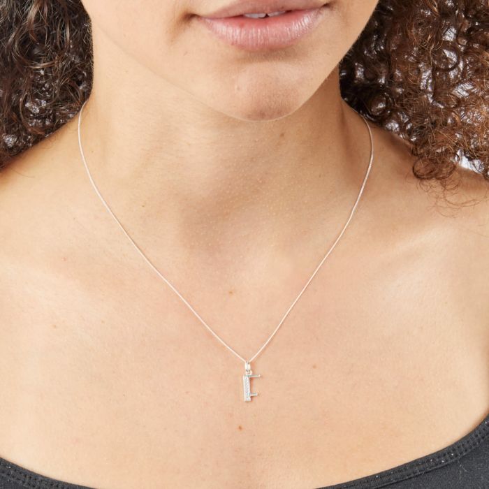 Initial Pendant with CZ