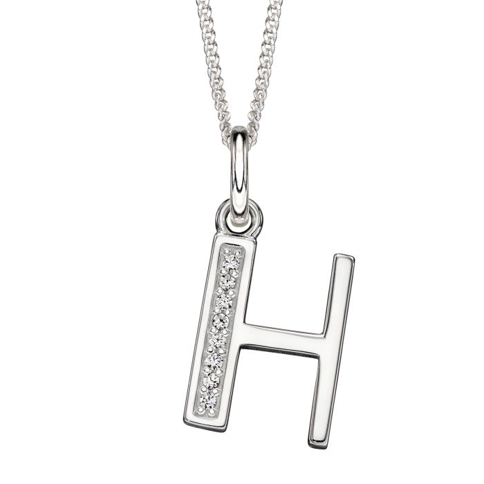 Initial Pendant with CZ