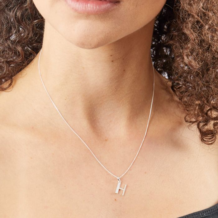Initial Pendant with CZ
