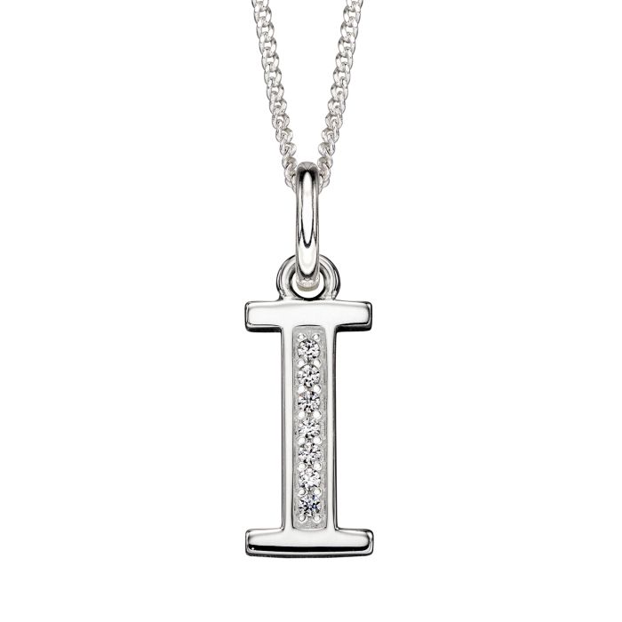 Initial Pendant with CZ
