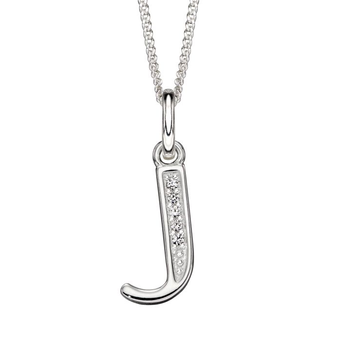 Initial Pendant with CZ