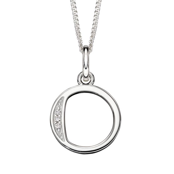 Initial Pendant with CZ