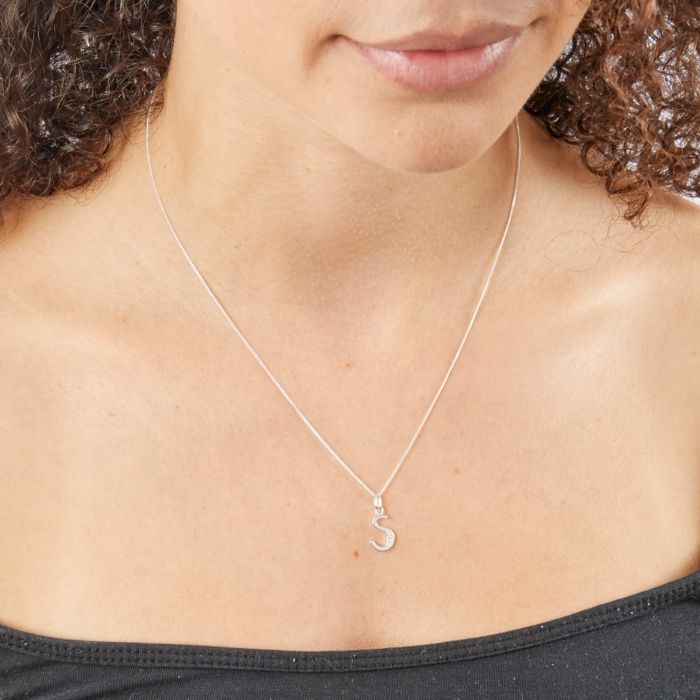 Initial Pendant with CZ
