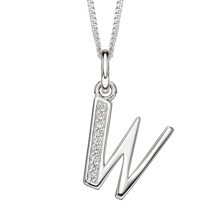 Initial Pendant with CZ