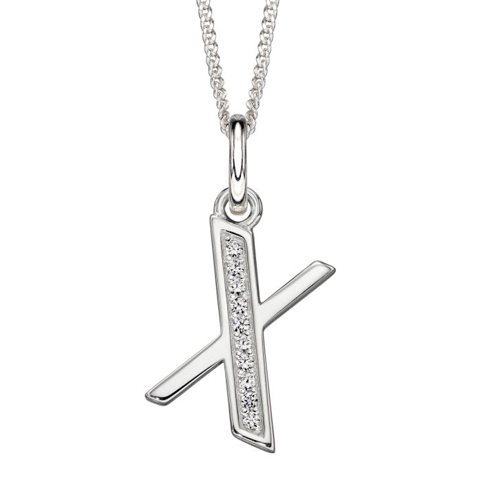 Initial Pendant with CZ