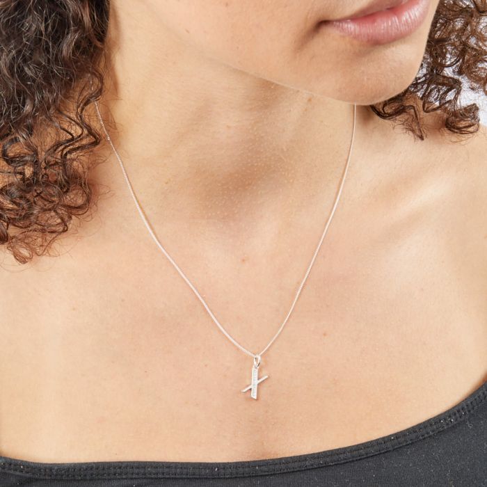 Initial Pendant with CZ
