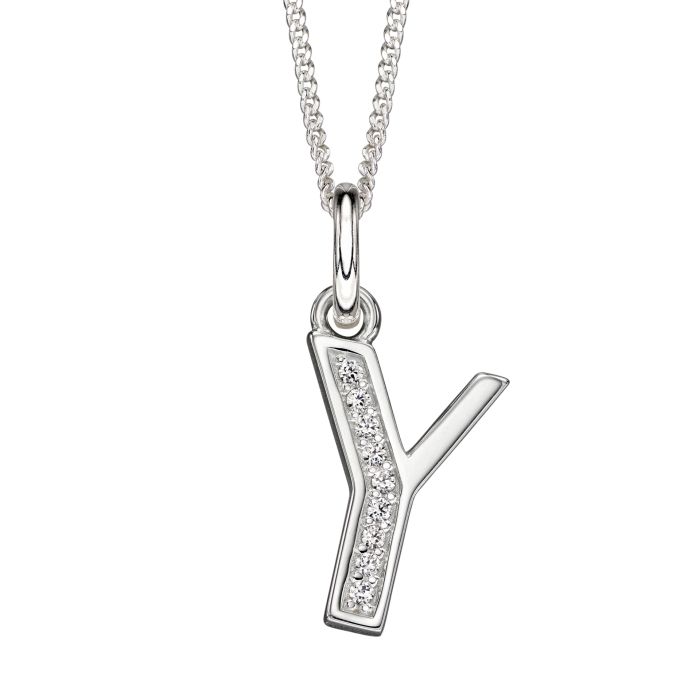 Initial Pendant with CZ