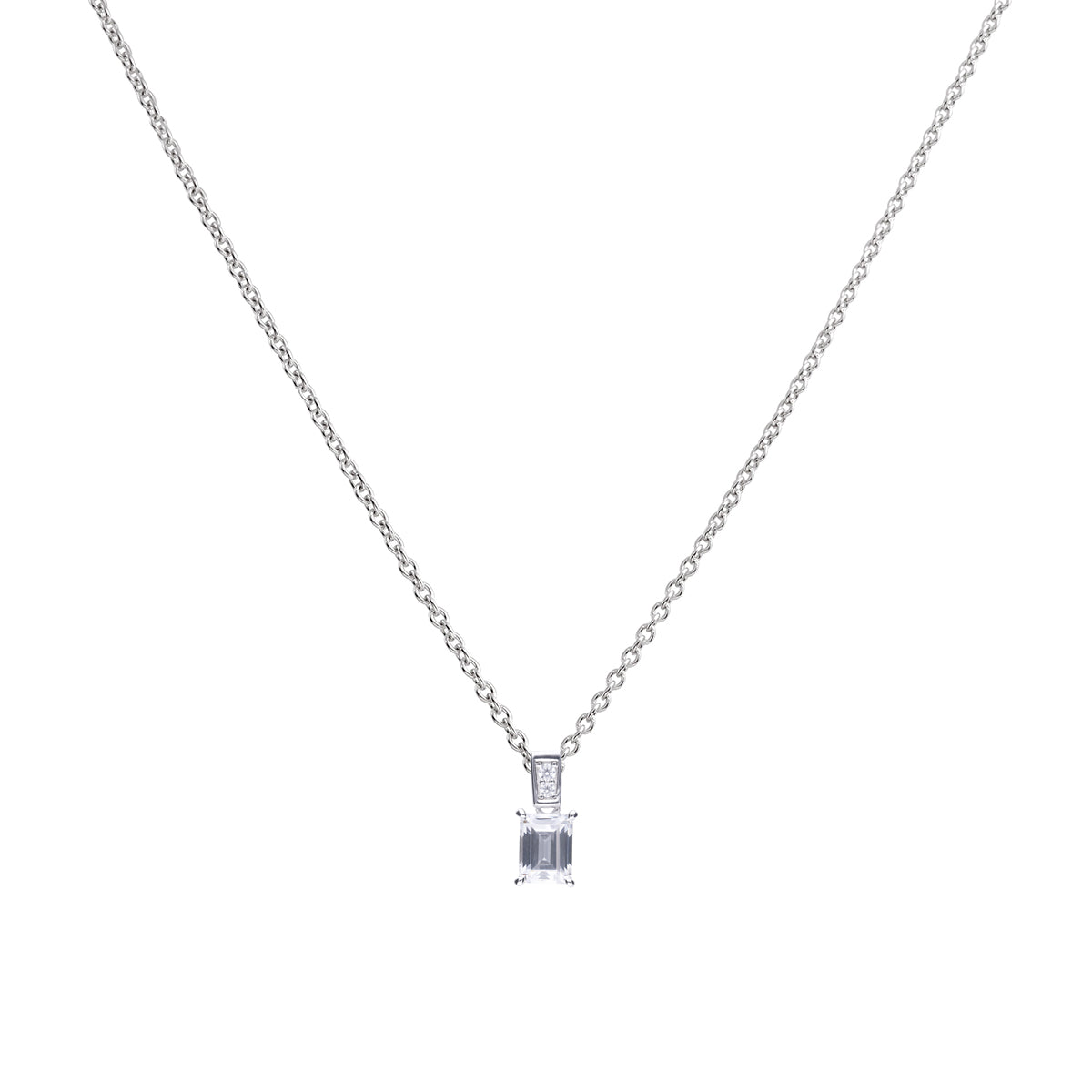 Emerald Cut Zirconia Pendant