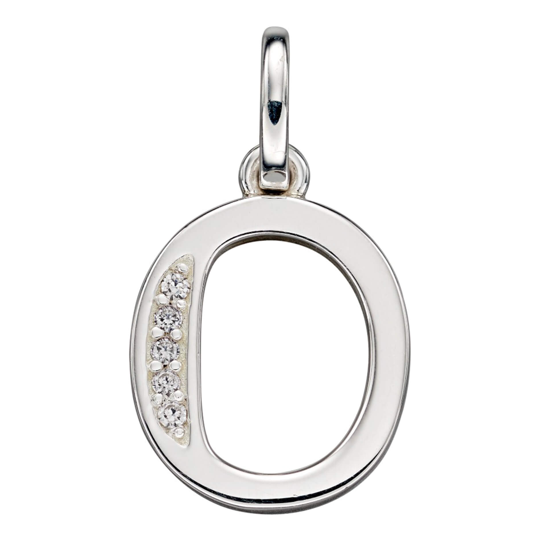 Number Pendant with CZ
