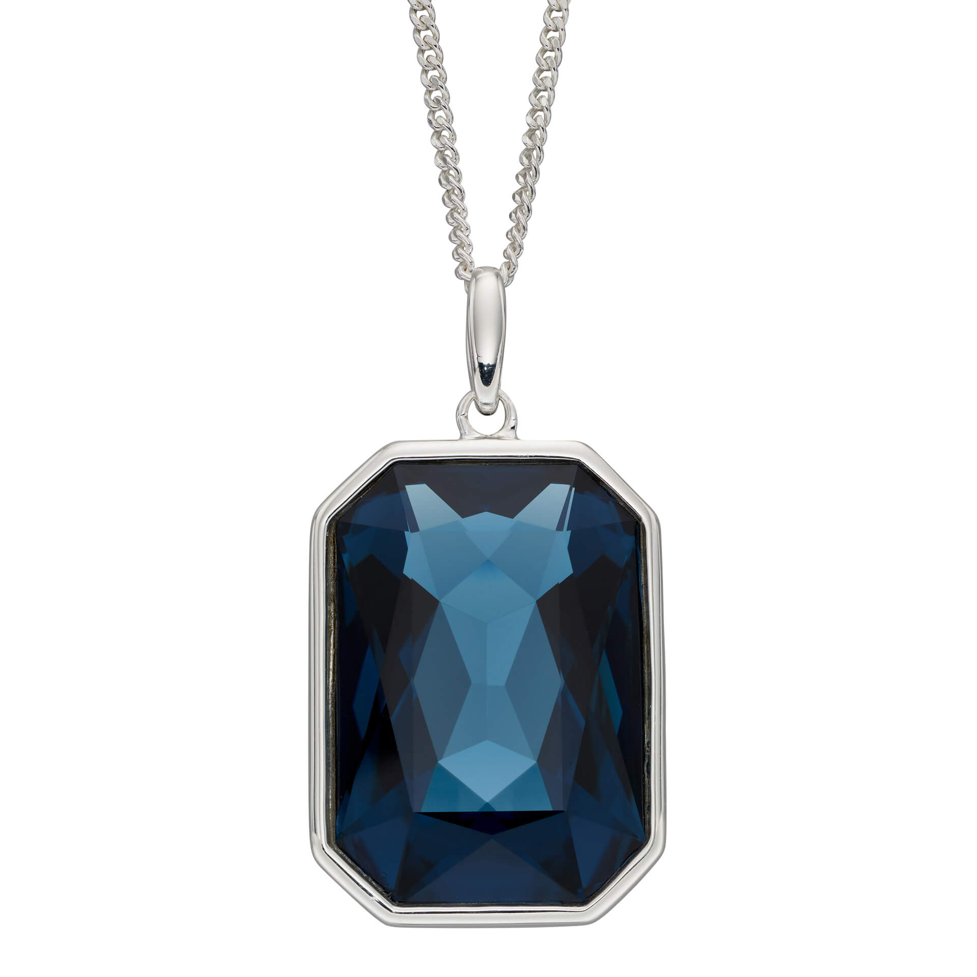 Elongated Octagon Crystal Pendant