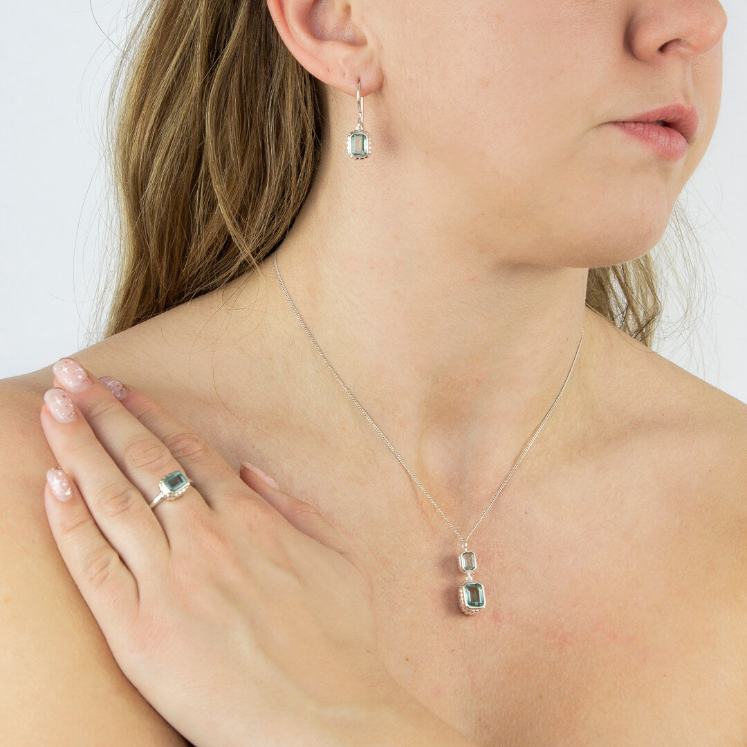 Curve Surround Drop Earrings