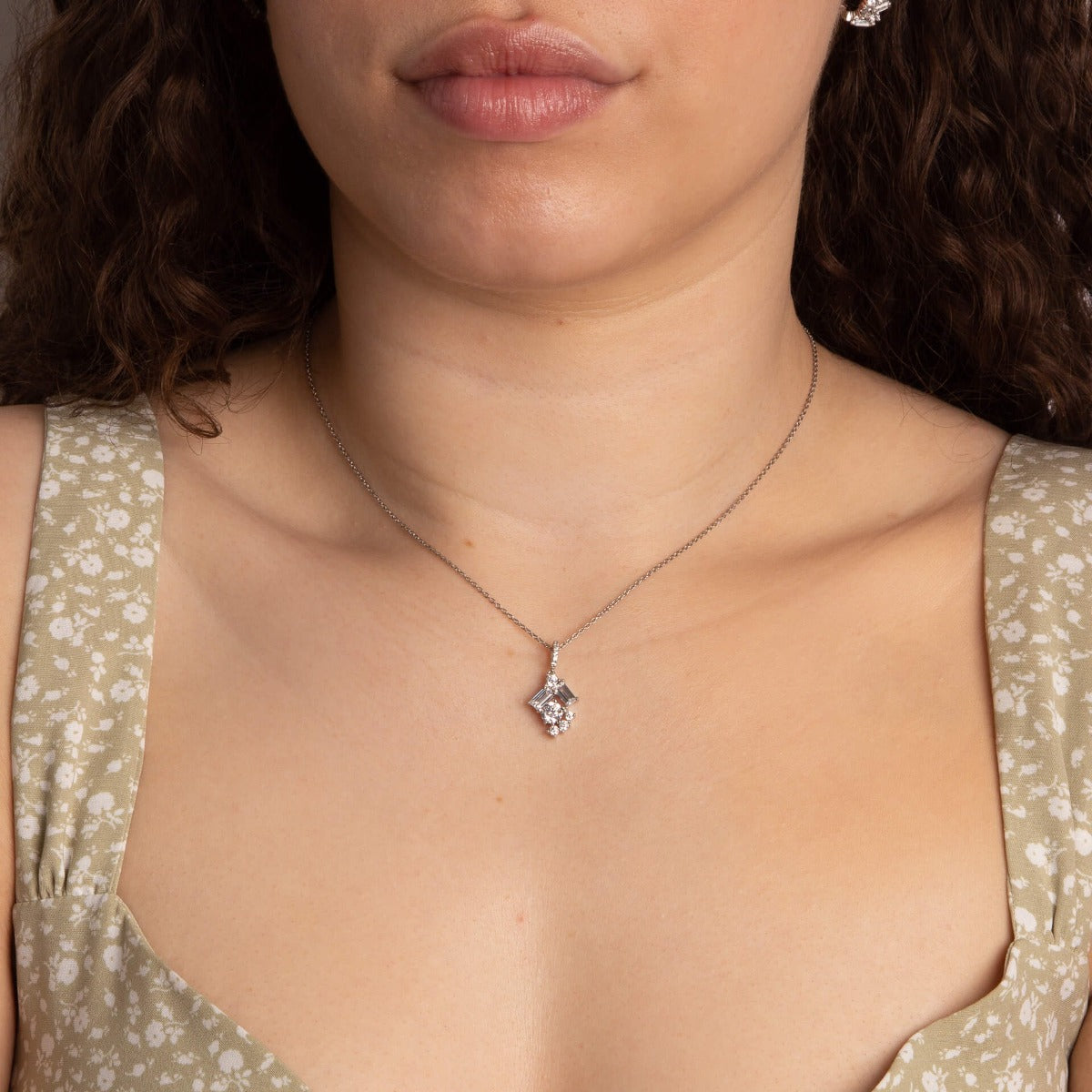 Baguette Scatter Pendant