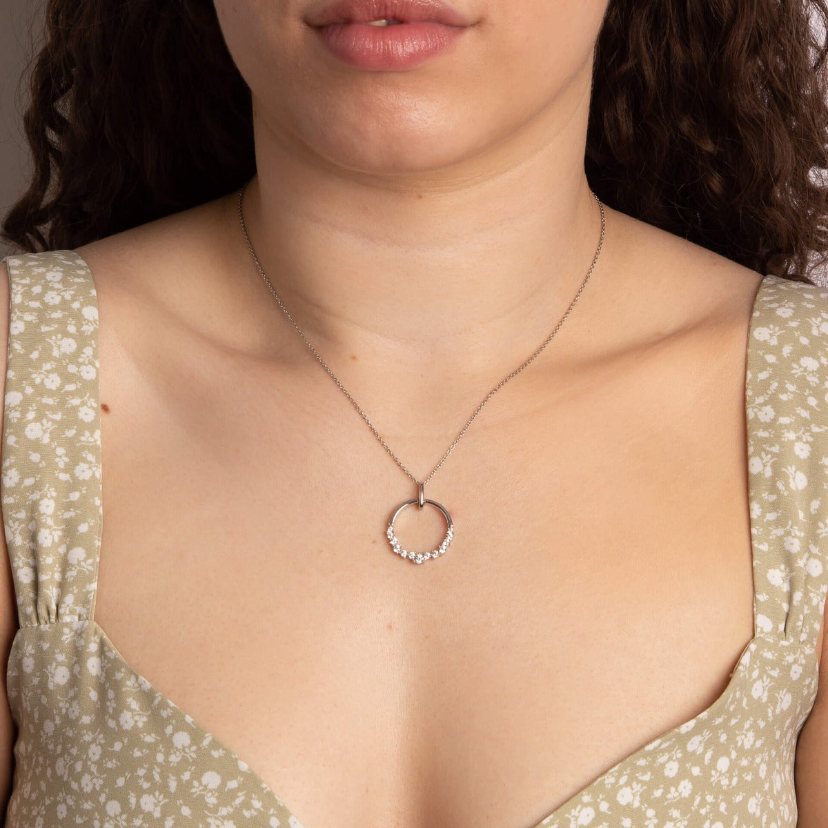Open Circle Scatter Pendant