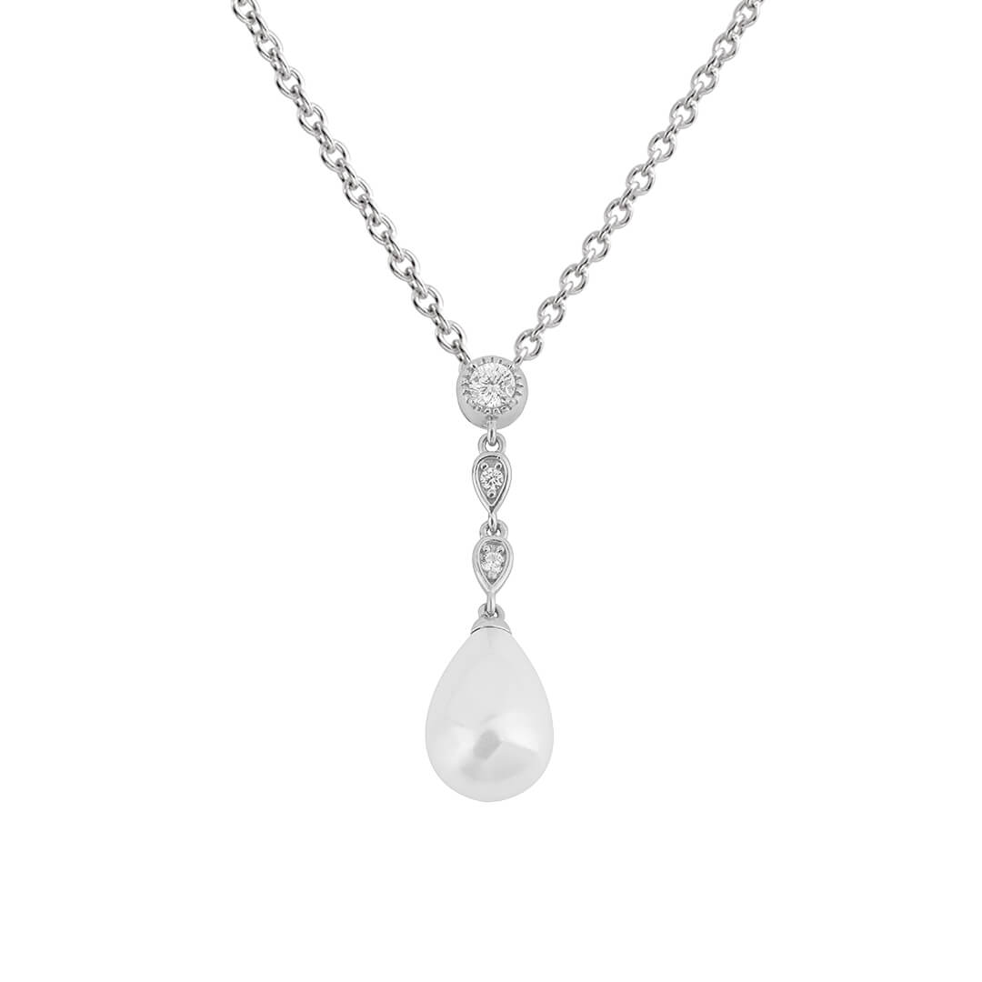 Shell Pearl Chain Drop Pendant