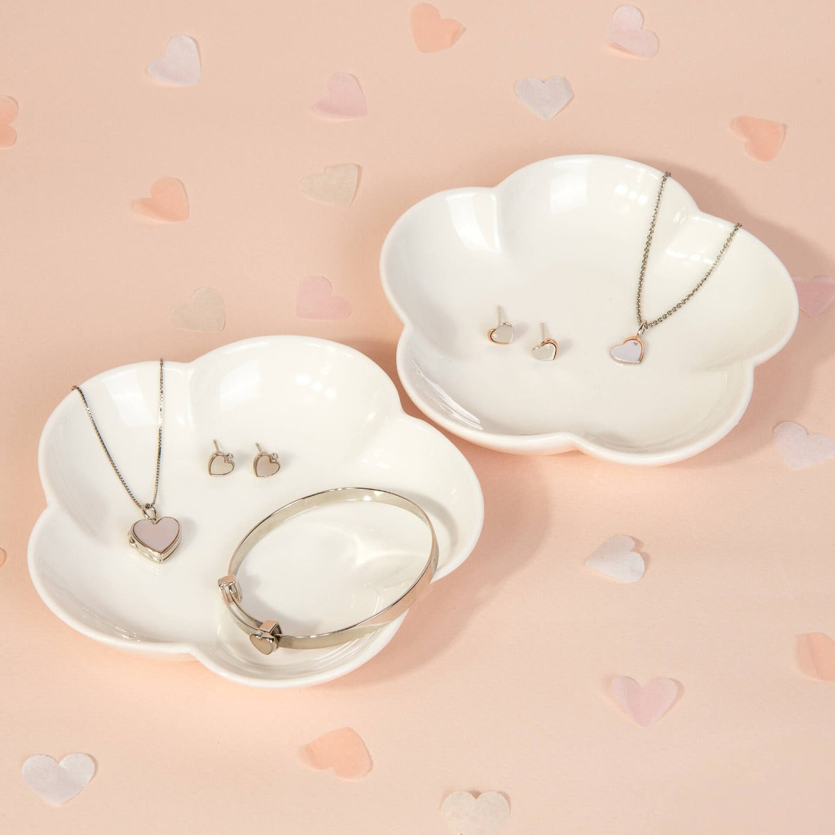 Mother of Pearl Heart Locket with Diamond