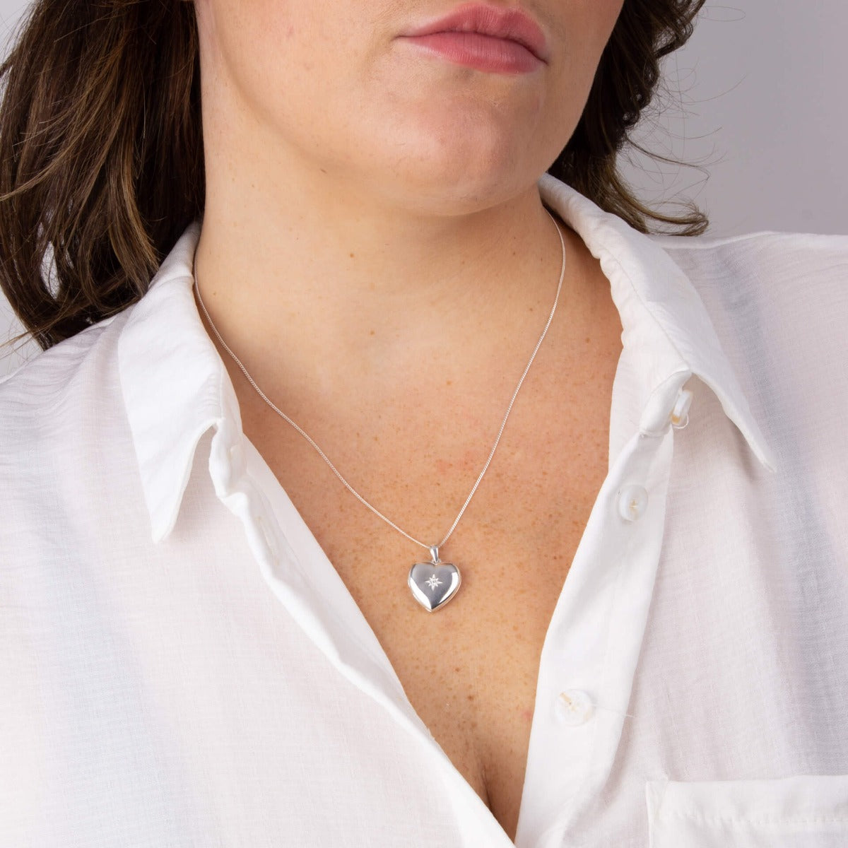 Starburst Heart Locket Pendant