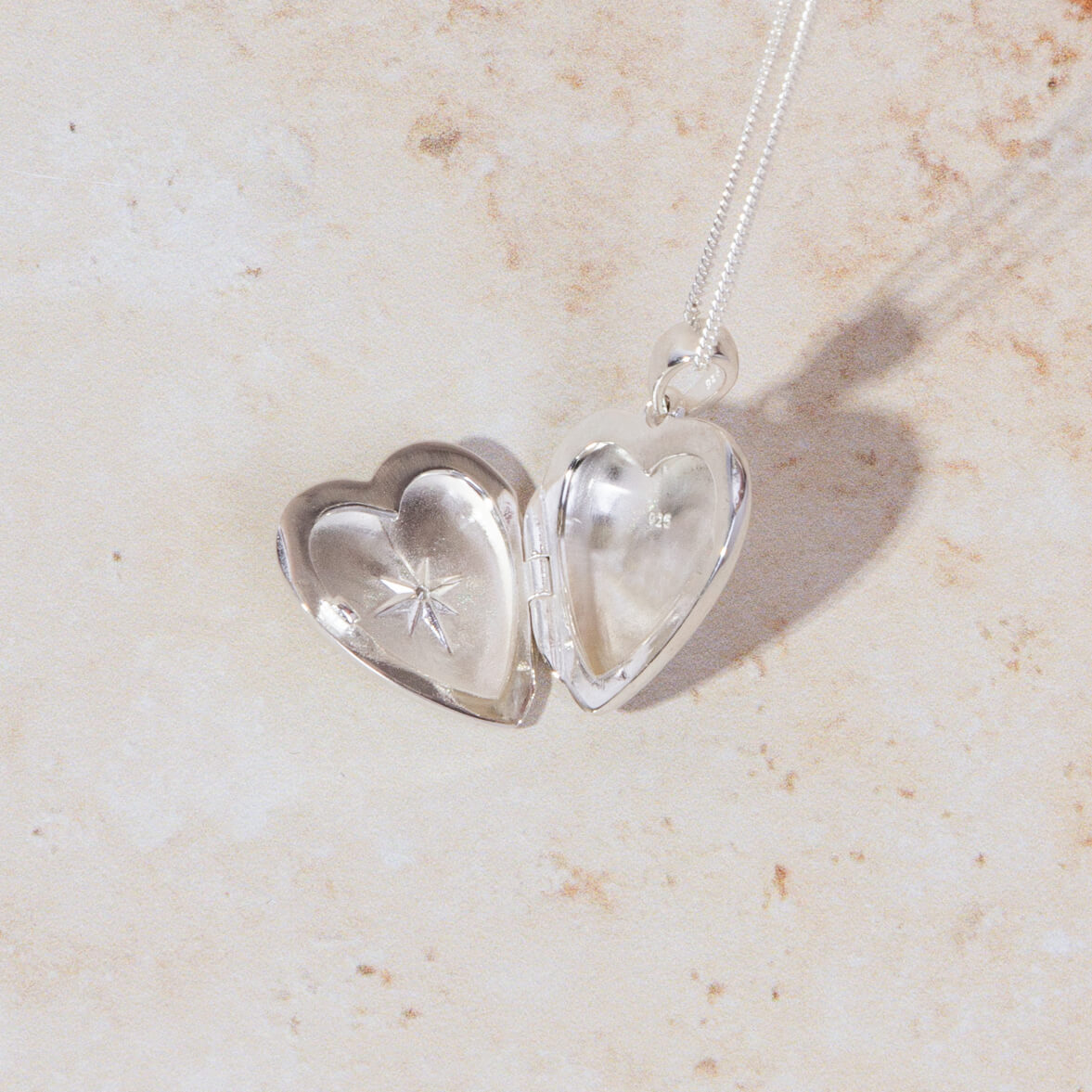 Starburst Heart Locket Pendant