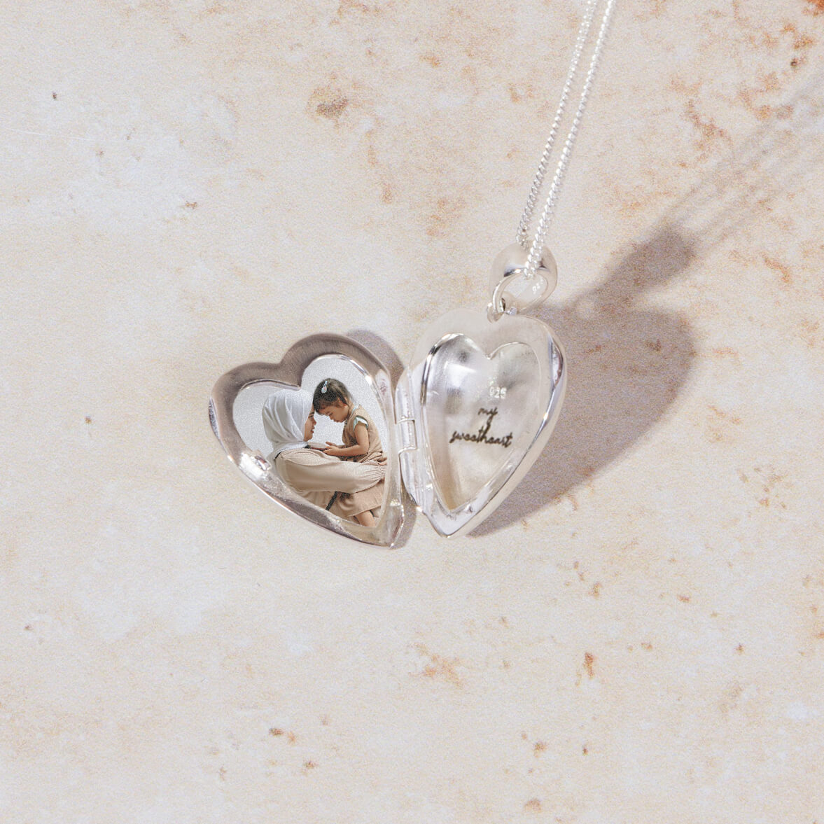 Starburst Heart Locket Pendant