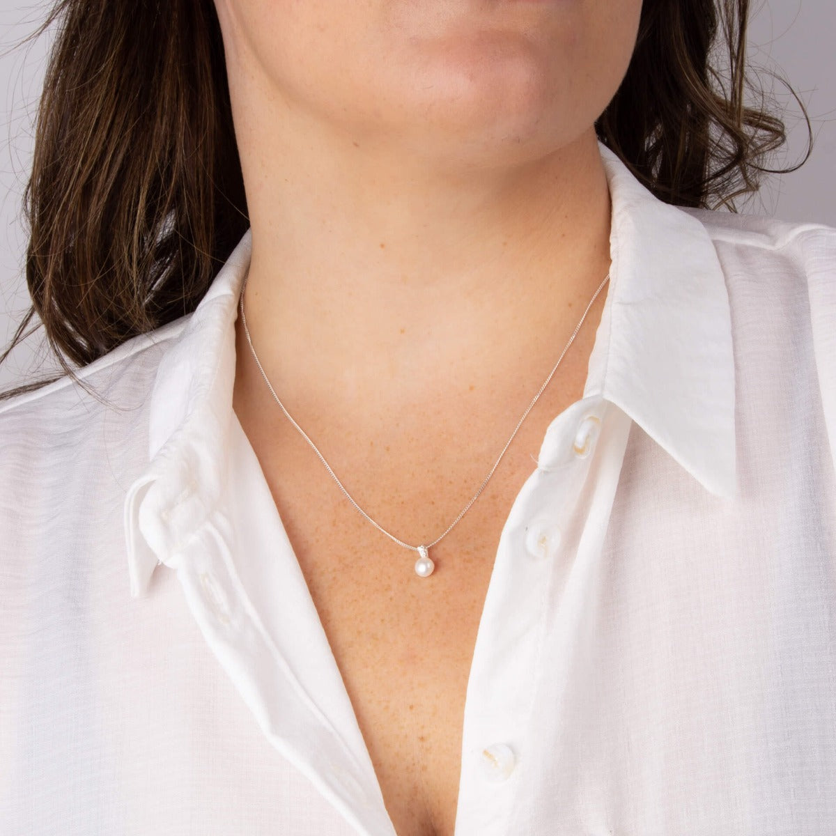 Pearl Pendant with Pave Cubic Zirconia