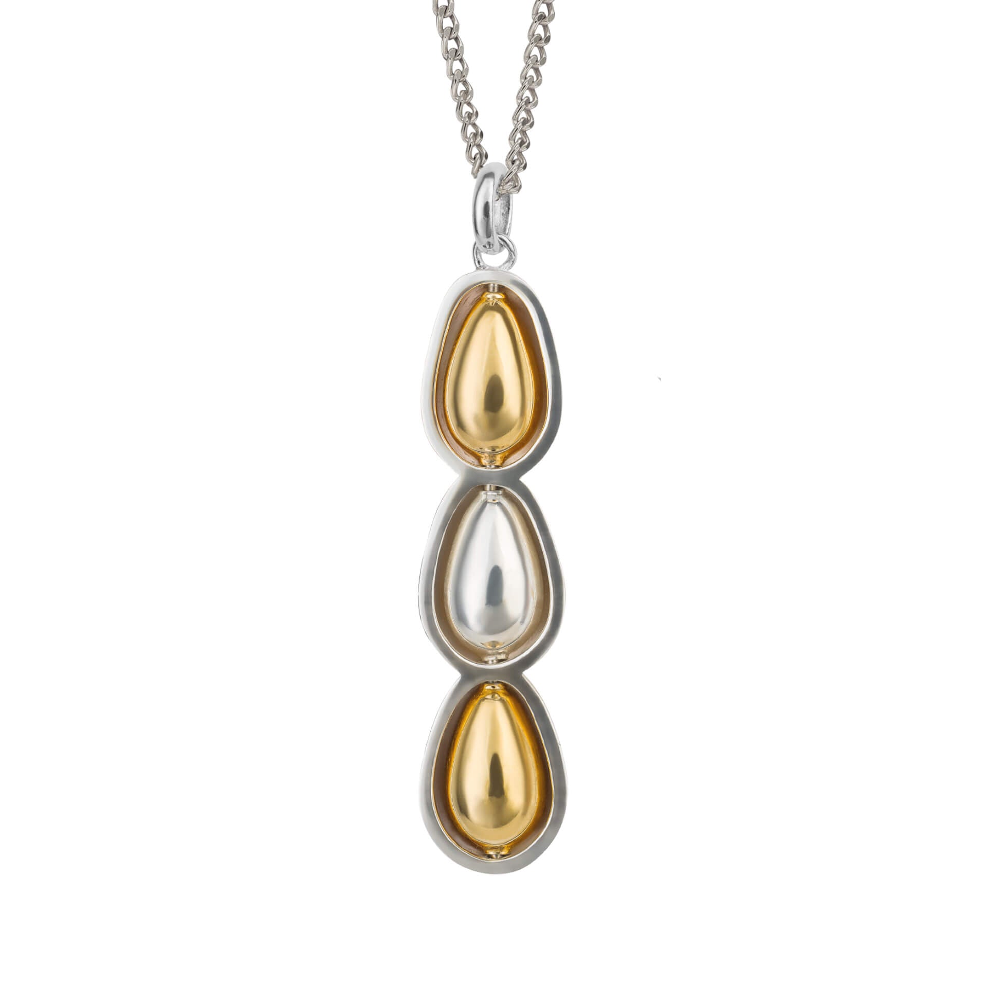 Organic Drop Pendant with Spinning Inlays