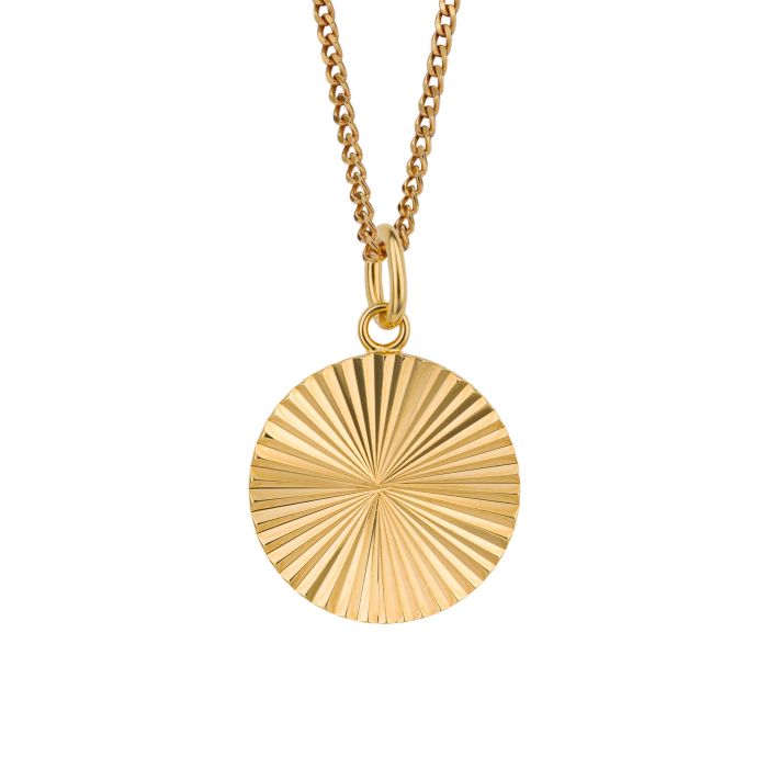 Diamond Cut Disc Pendant