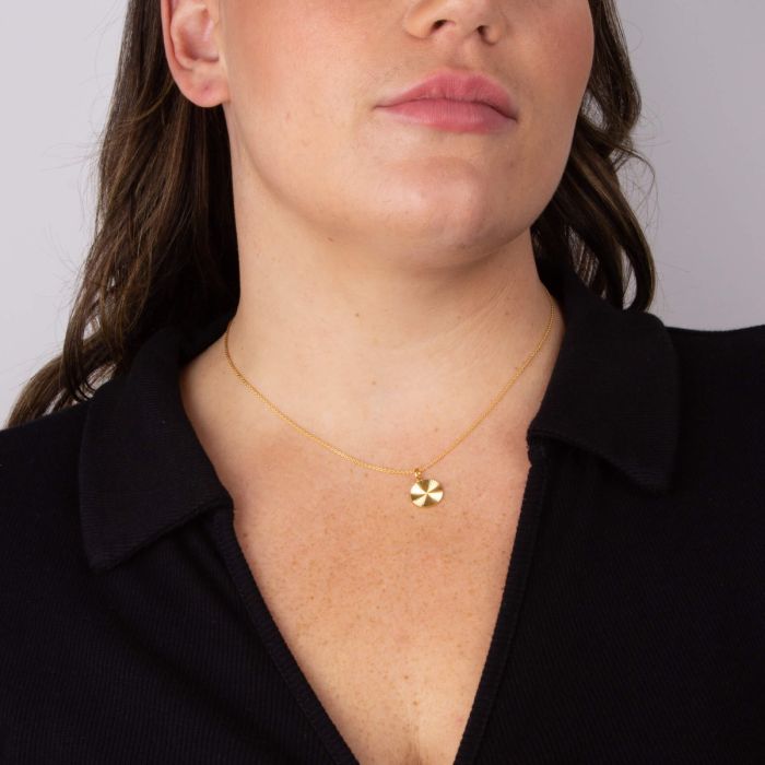 Diamond Cut Disc Pendant