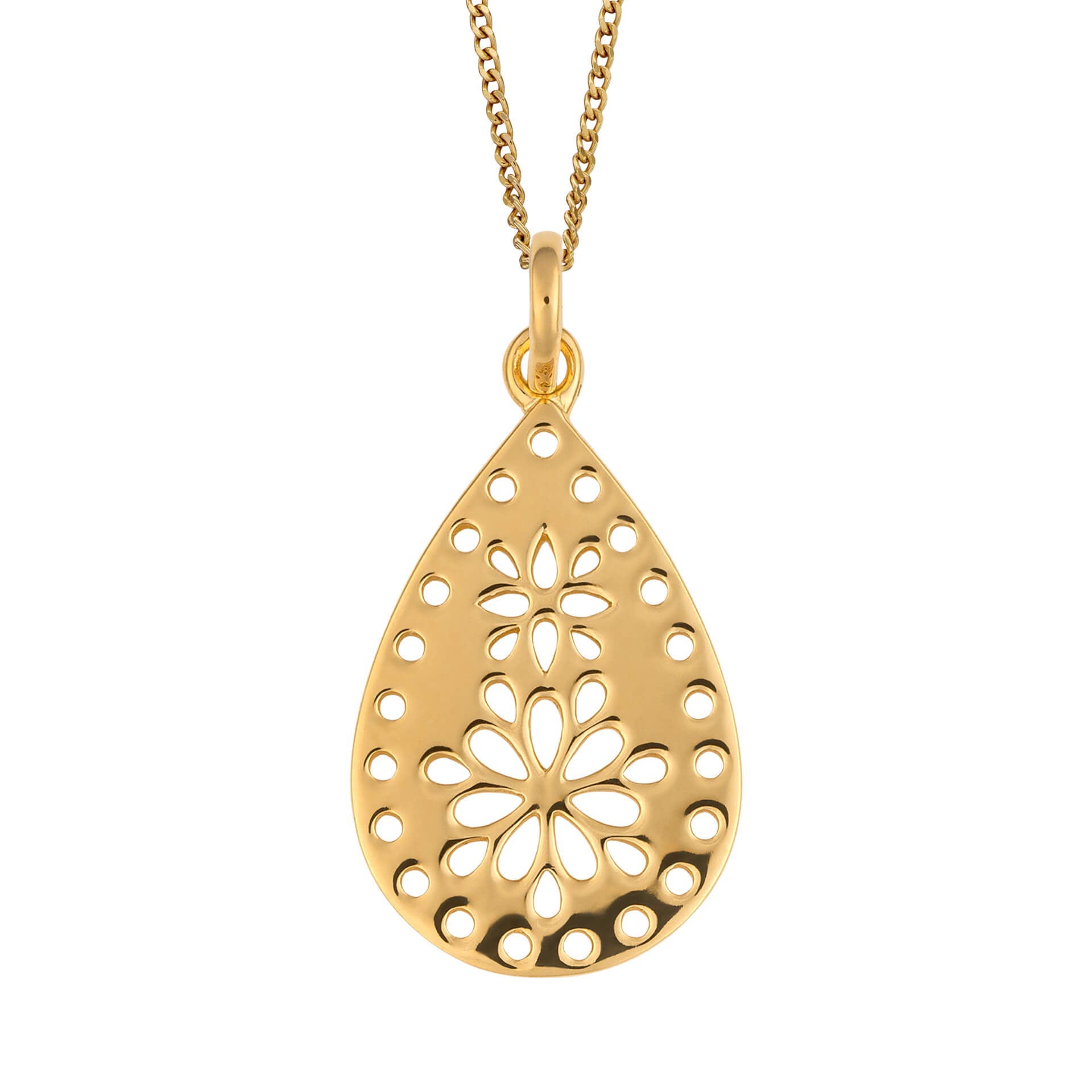 Cut Out Lace Pattern Pendant