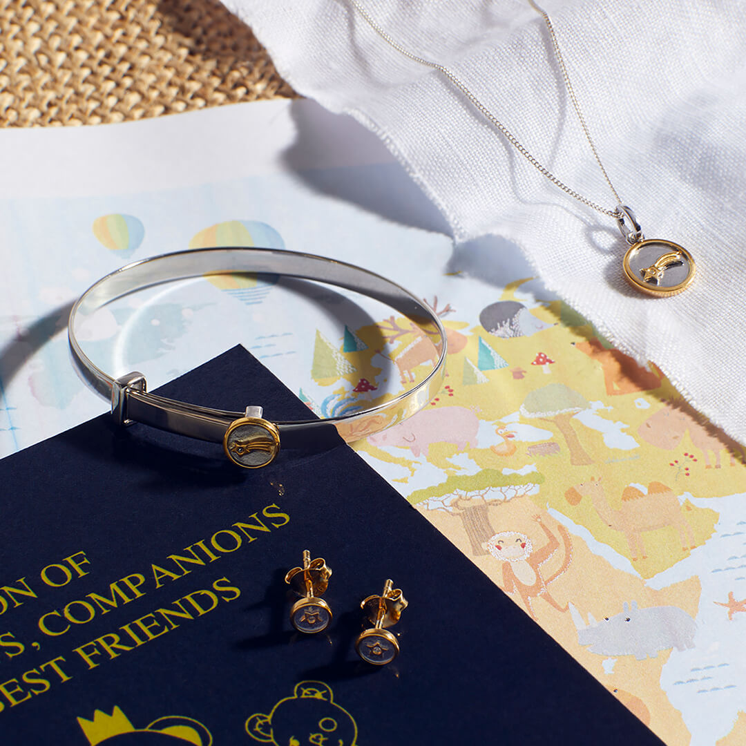 Shooting Star Expanding Bangle with Diamond