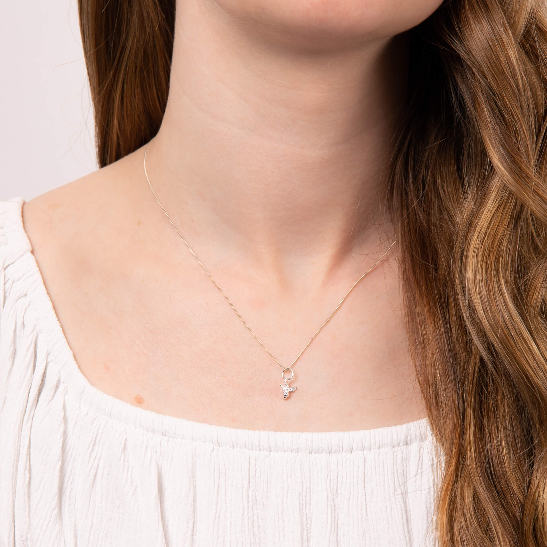 Bee Pendant Charm with Cubic Zirconia