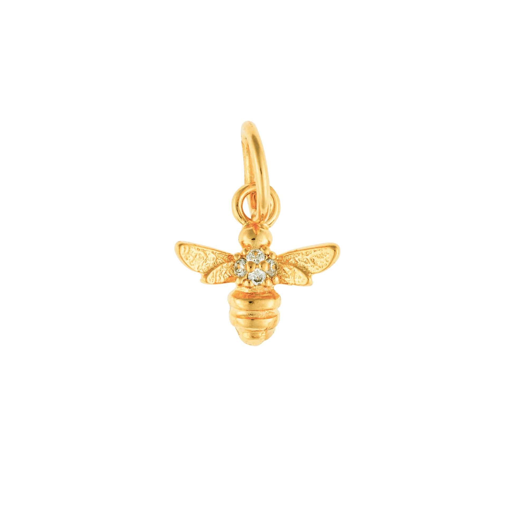 Bee Pendant Charm with Cubic Zirconia
