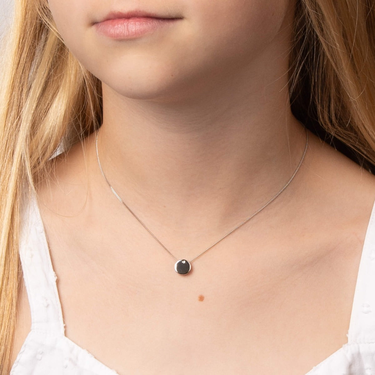 Pass-Through Round Pendant Charm with Diamond