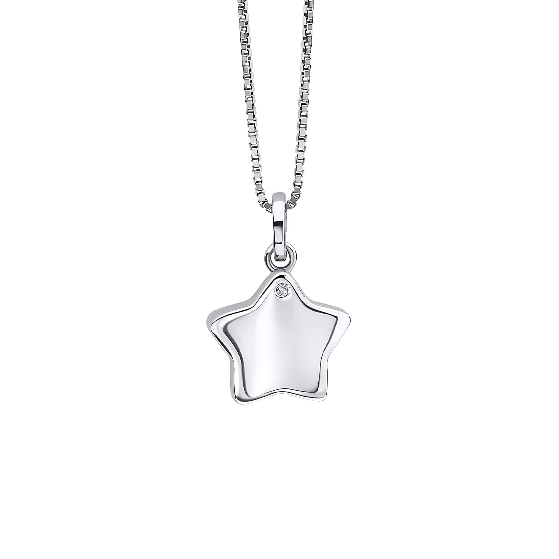 Star Locket Pendant with Diamond