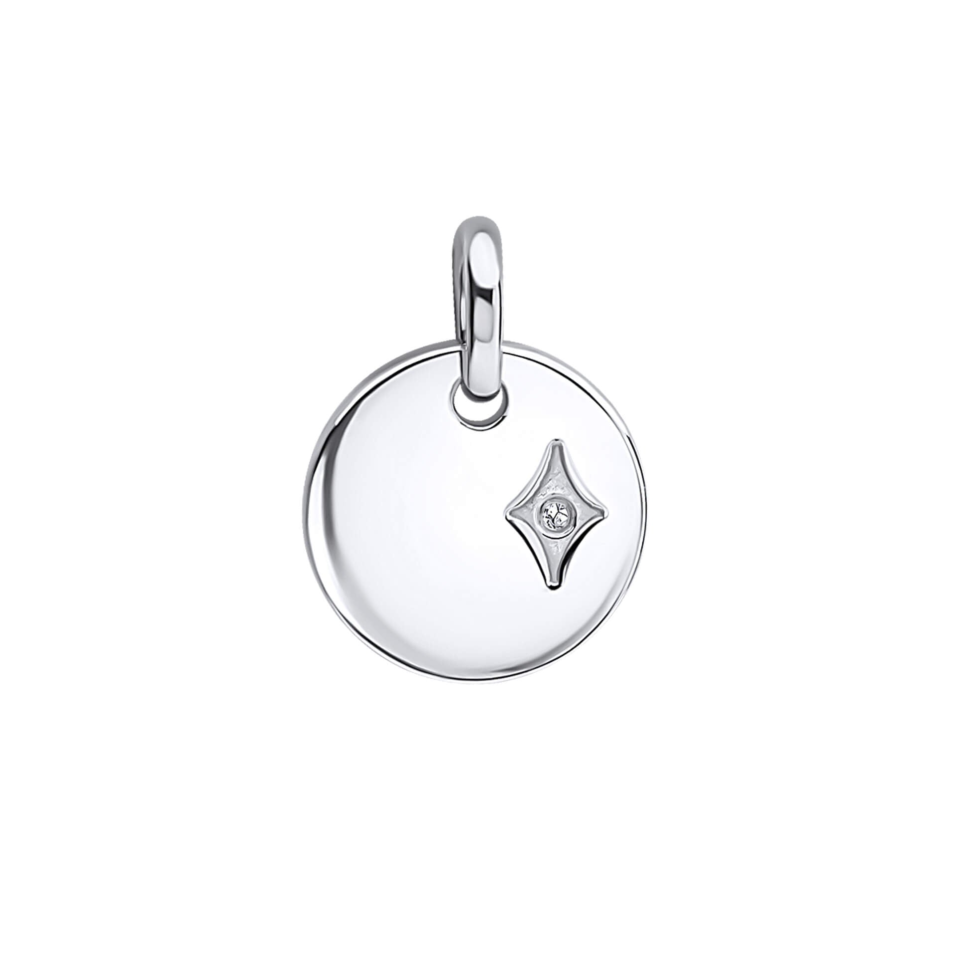 Round Pendant with Diamond Star