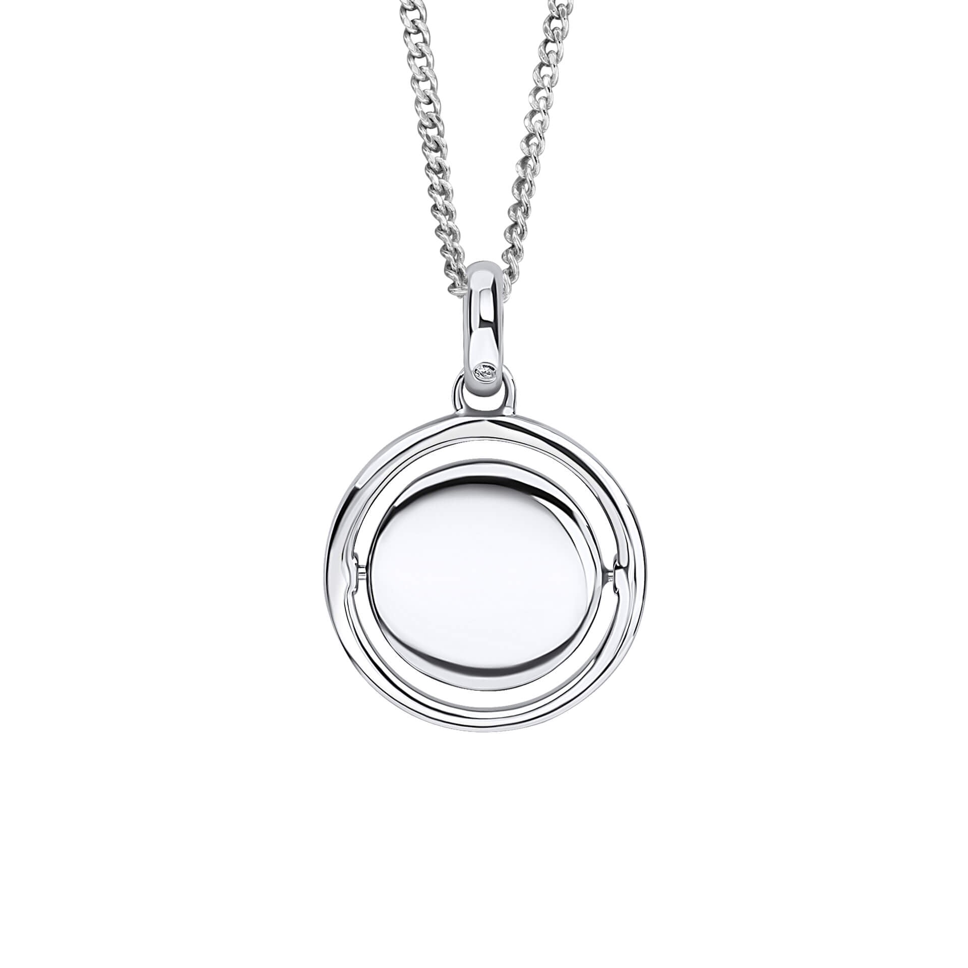 Round Spinner Pendant with Diamond