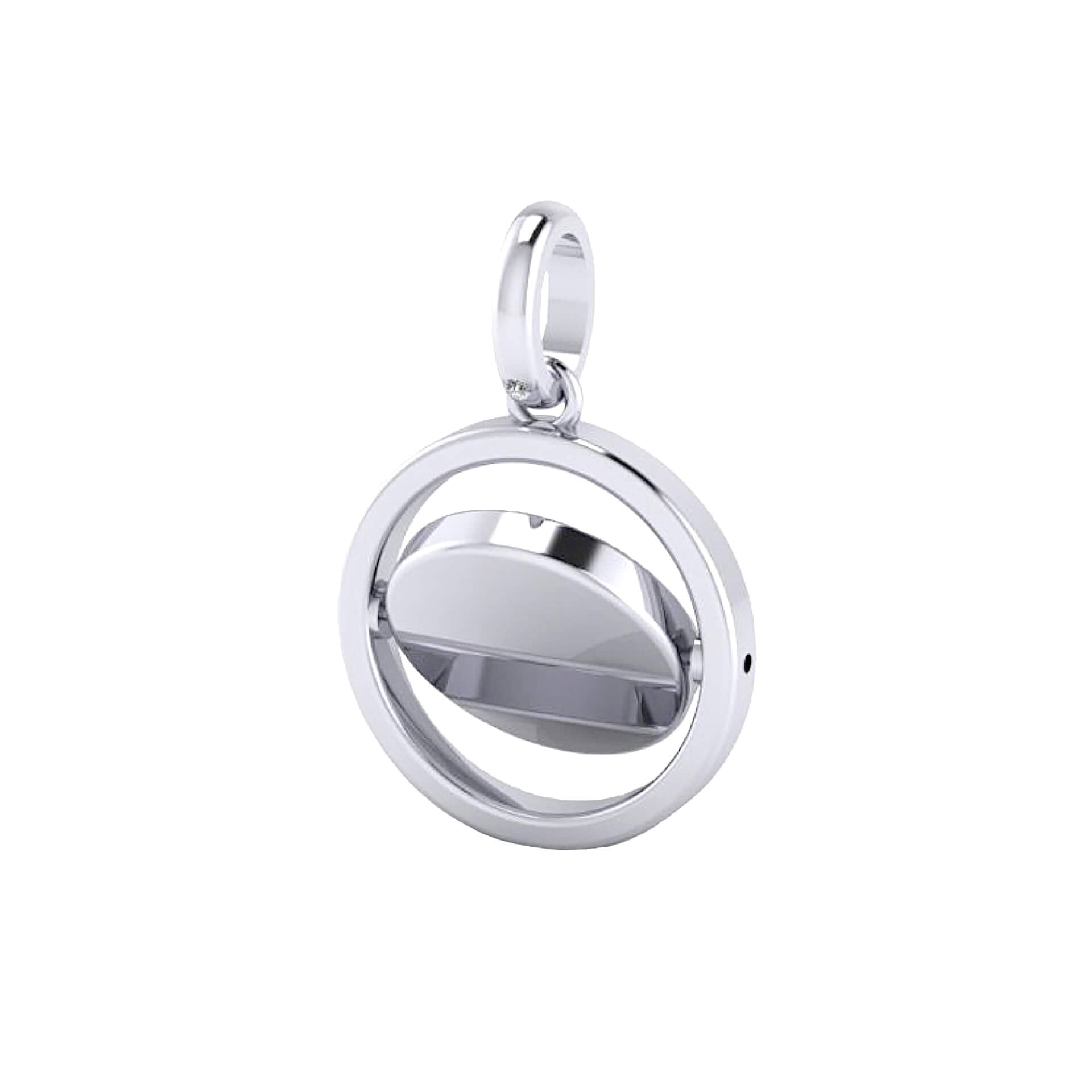 Round Spinner Pendant with Diamond