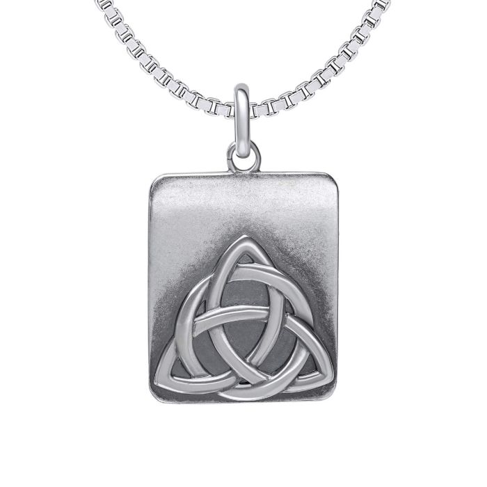 Oxidized Rectangular Trinity Pendant