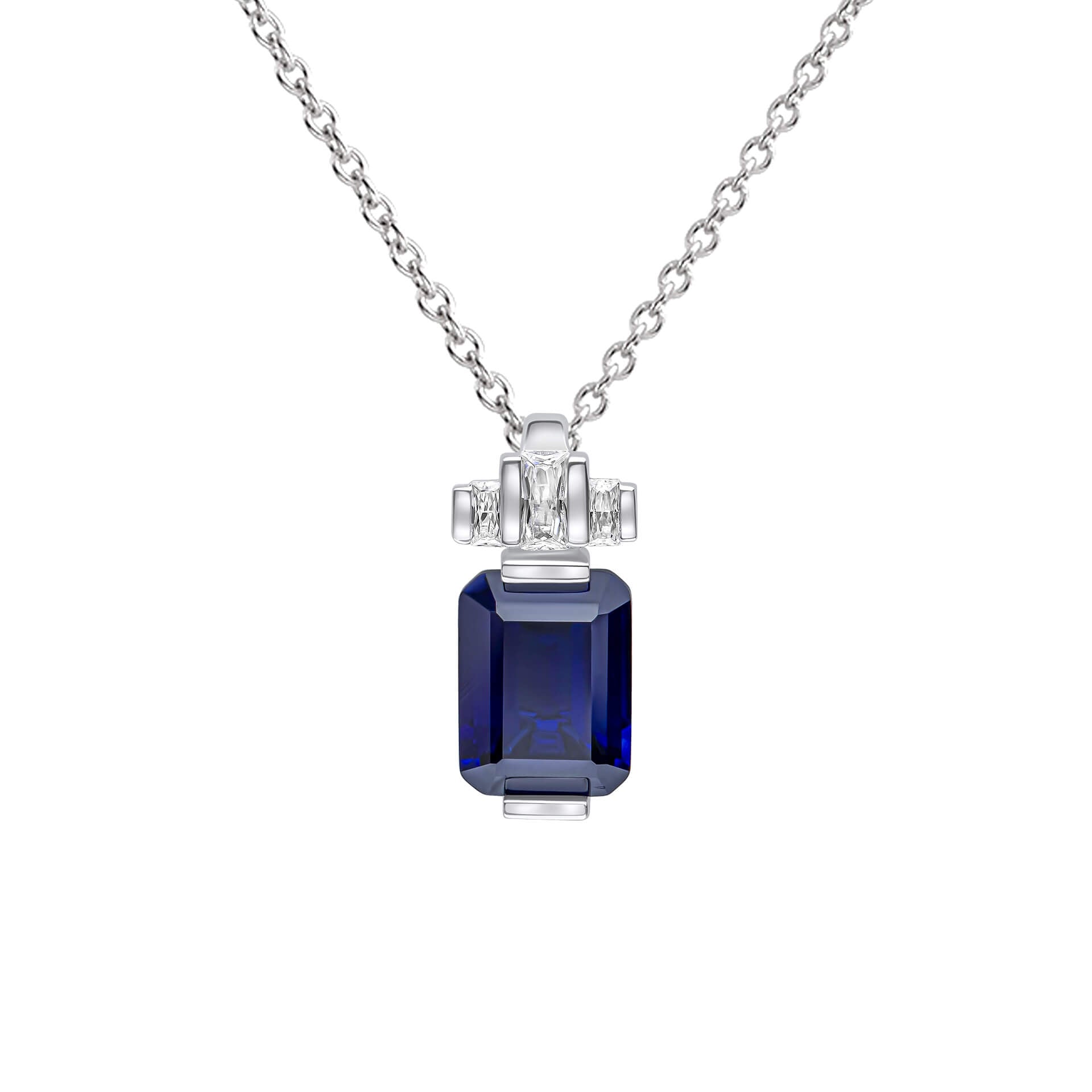 Emerald Cut Zirconia Pendant